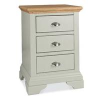 Hampstead Soft Grey and Oak 3 Drawer Nightstand (Hampstead Soft Grey and Oak 3 Drawer Nightstand)