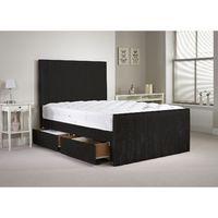 hampshire black superking bed and mattress set 6ft with 2 drawers