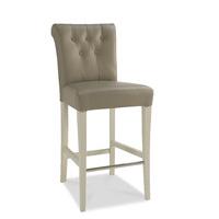 hampstead soft grey upholstered bar stool pair