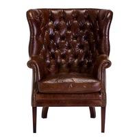 Harris Tweed Mackenzie Chair, Leather