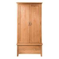 harrogate oak 2 door 1 drawer wardrobe