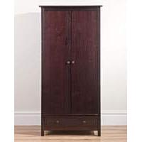 Hastings Wood 2 Door1 Drawer Wardrobe