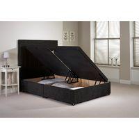 Harvard Divan Bed Frame Black Velvet Fabric Super King 6ft