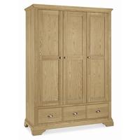 hampstead oak triple wardrobe