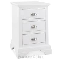 Hampstead White 3 Drawer Nightstand