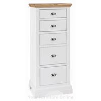 Hampstead Two Tone 5 Drawer Tall Chest