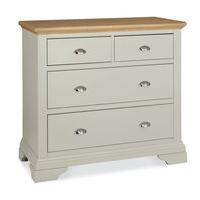 Hampstead Soft Grey and Oak 2+2 Drawer Chest (Hampstead Soft Grey and Oak 2+2 Drawer Chest)