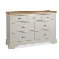 Hampstead Soft Grey and Oak 3+4 Drawer Chest (Hampstead Soft Grey and Oak 3+4 Drawer Chest)
