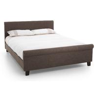 Hazel Upholstered Bedstead Double Chocolate