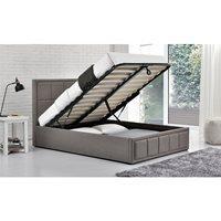 HANNOVER UPHOLSTERED OTTOMAN BED in Grey by Birlea - King