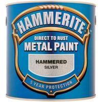 Hammerite Silver Hammered Effect Metal Paint 2.5L