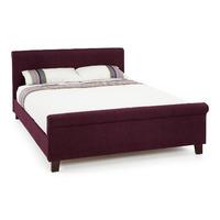 Hazel Double Fabric Bed Plum