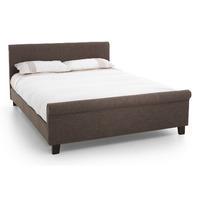 Hazel Upholstered Bedstead Small Double Chocolate