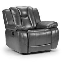 Halifax Electric Leather Reclining Armchair Grey
