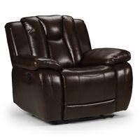 Halifax Manual Leather Reclining Armchair Brown