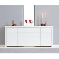 hampstead 4 door 4 drawer white high gloss sideboard