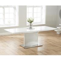 Hailey 160cm White High Gloss Extending Dining Table