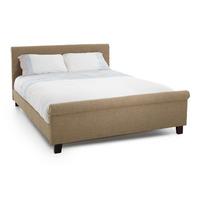 hazel upholstered bedstead small double wholemeal