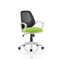 haydon office chair in green with white frame