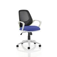 haydon office chair in serene with white frame