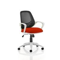 haydon office chair in pimento with white frame