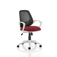 haydon office chair in chilli with white frame