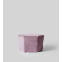 hagen ottoman in blush deep velvet