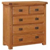 Harvest Oak 2 over 3 Drawer Chest