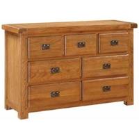 Harvest Oak 3 over 4 Drawer Chest