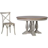 Hampshire Dining Set - Round with 4 X-Back Chairs