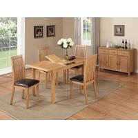 Hartford City Oak 4ft Extending Dining Set