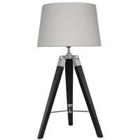 havana black table lamp with natural shade