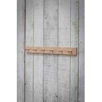 Hambledon Raw Oak 6 Hooks Peg Rail (Set of 4)