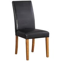 Hartford Country Oak Black Dining Chair (Pair)