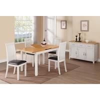 Hartford Painted 4ft Extending Dining Set With 6 Chairs