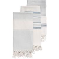 Hammam Petrol and Off White Towel (Set of 3)