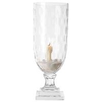 hand blown clear glass medium hurricane purgare