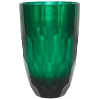 Hand Blown Emerald Green Glass Large Vase Mughal