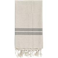 Hammam Grey Stripe Off White Towel (Set of 2)