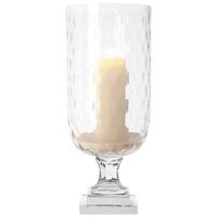 Hand Blown Clear Glass Large Hurricane Purgare