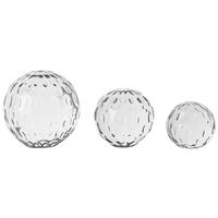 Hand Blown Clear Glass Paper Weight Croydon (Set of 3)
