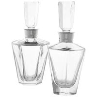 Hand Blown Clear Glass Decanter Guerlain (Set of 2)