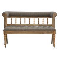 Hallway Bench with Casters, Grey