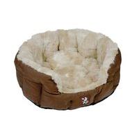 happy pet peluchi plush oval bed