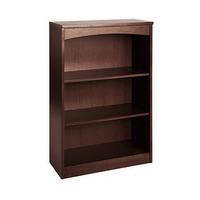 Hampton Wide Bookcase, 3 Shelf, Mahogany, Wood