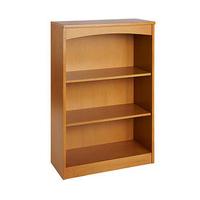 hampton wide bookcase 3 shelf oak wood