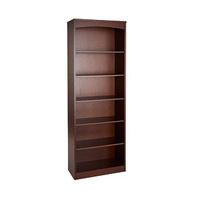 hampton tall arched bookcase 6 shelf mahogany wood