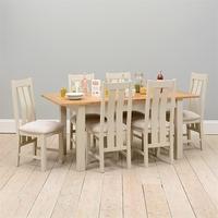 Hampstead Stone Grey 140cm-180cm Table and 6 Chairs