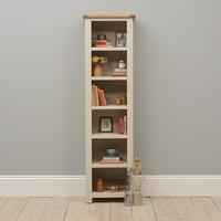 hampstead stone grey tall slim bookcase