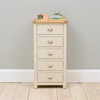 hampstead stone grey 5 drawer slim jim